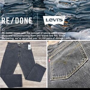 NWT Levi's Re/Done High Rise Washed Black
